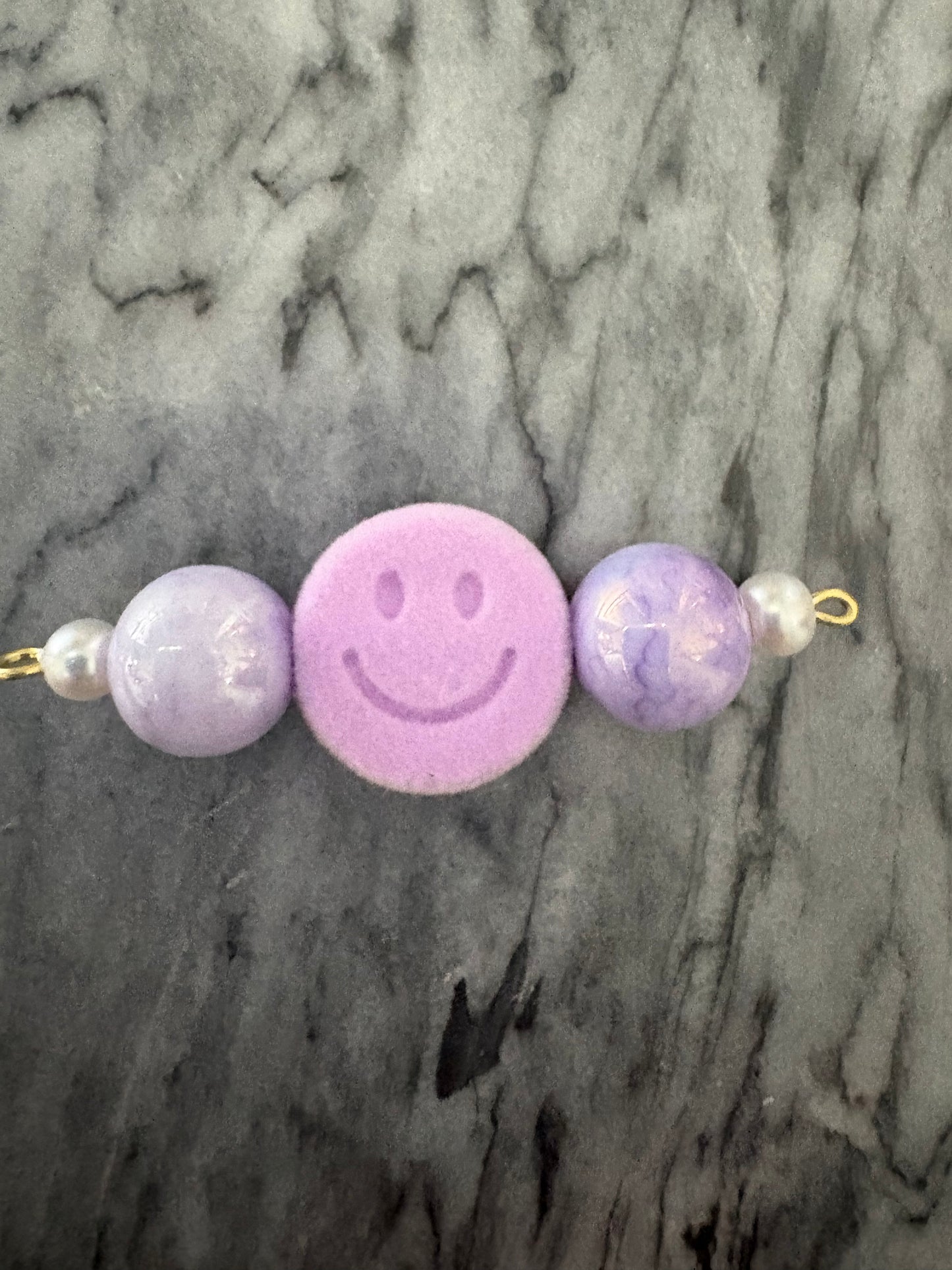 Purple Smile Keychain